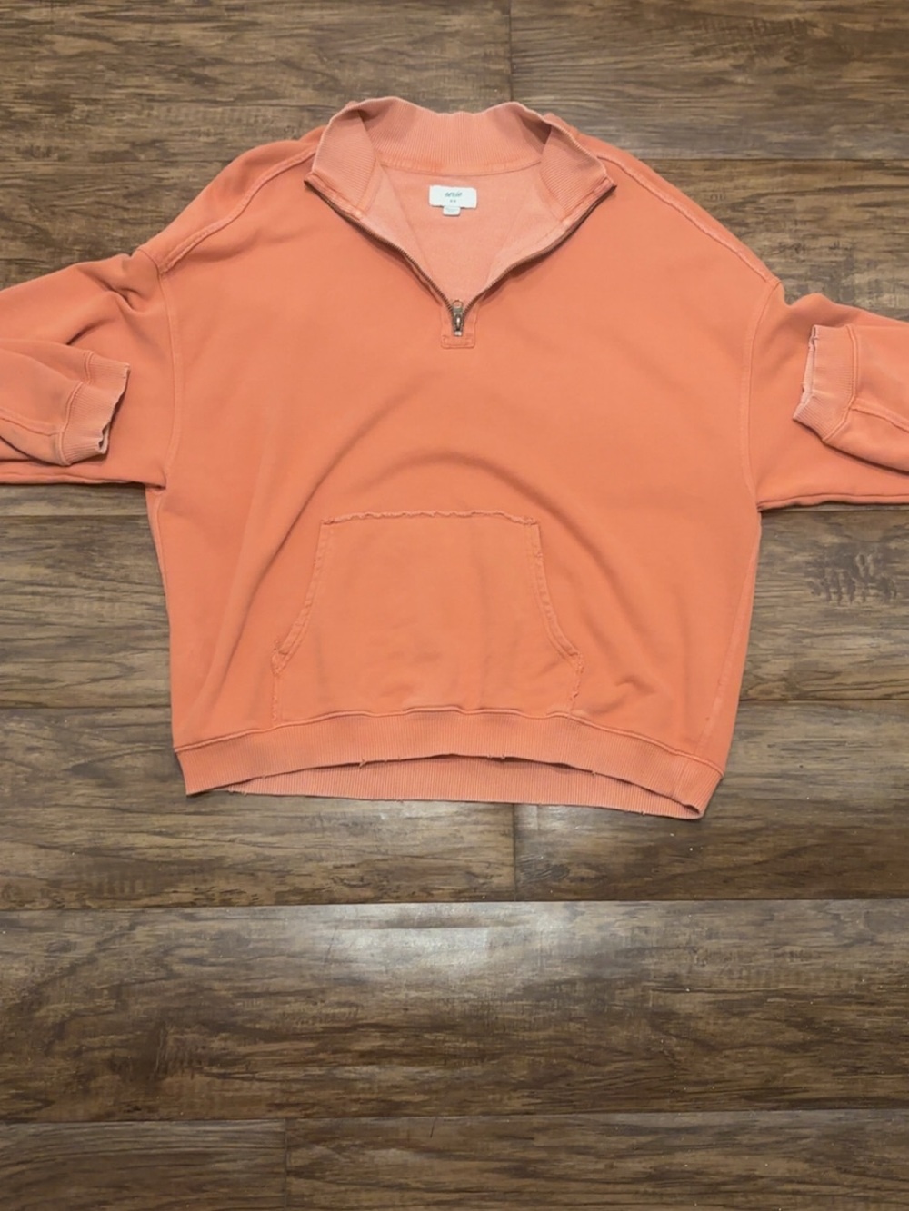 aerie Half-Zip Pullover Sweatshirt in Coral